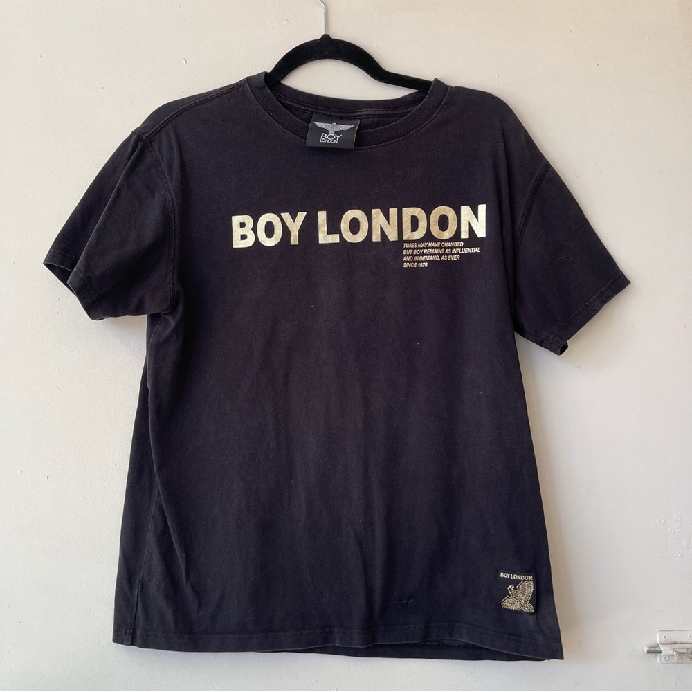BOY LONDON Black T-Shirt w gold logo